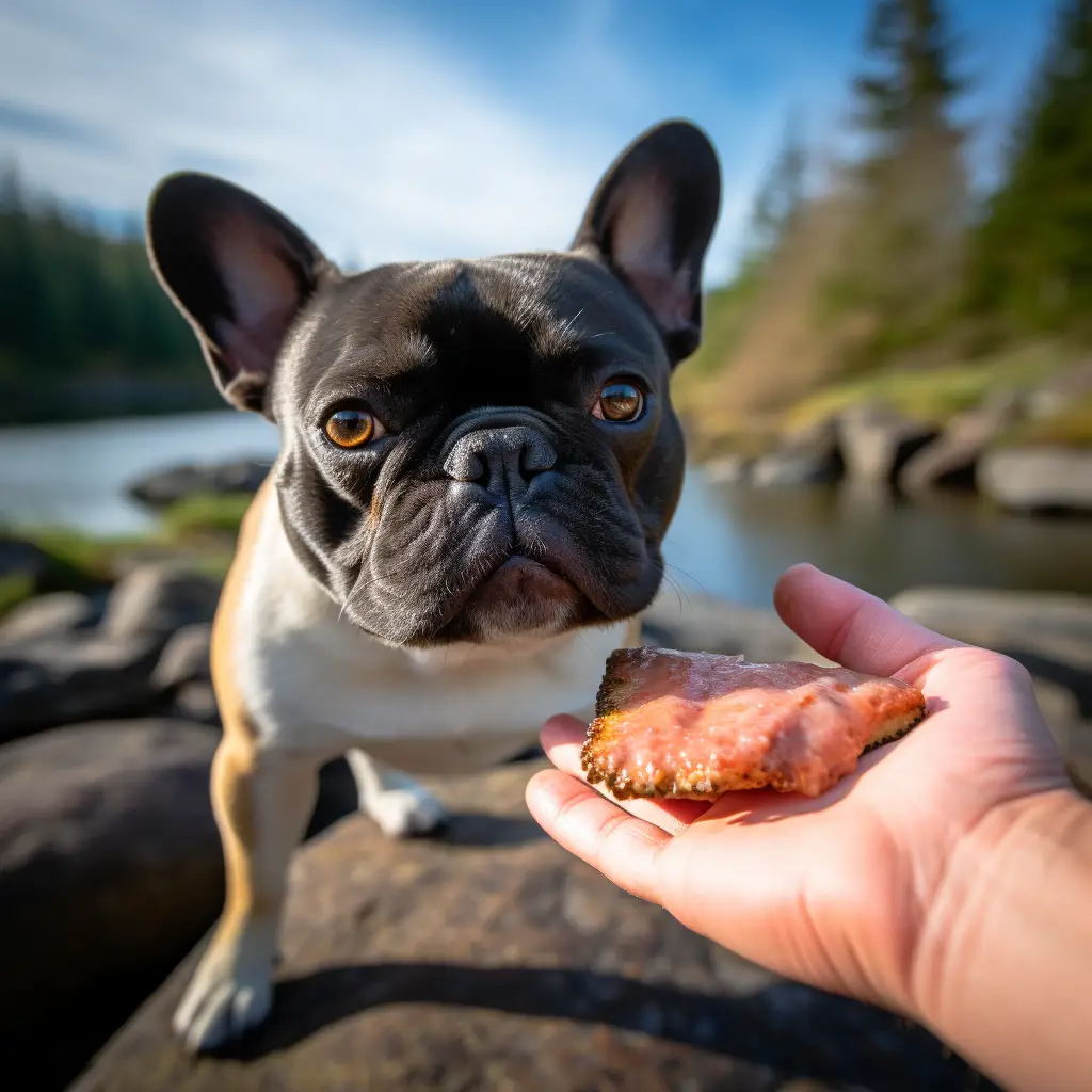 Introducing salmon to French bulldog