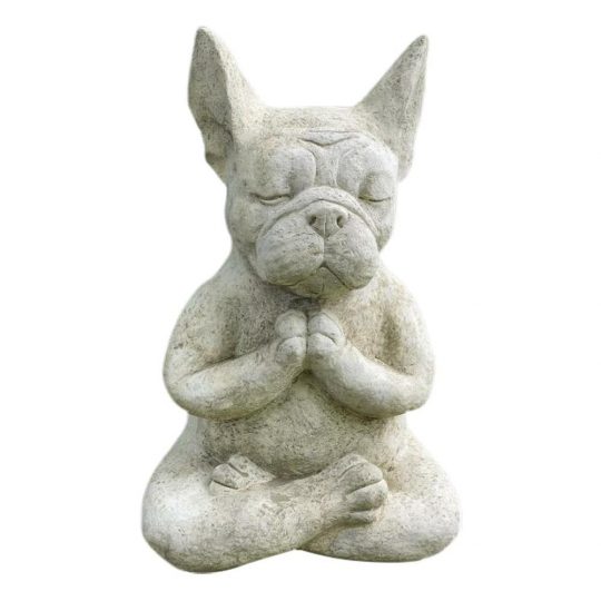 Meditating French Bulldog Statue
