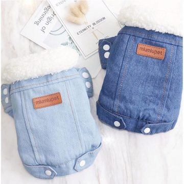 Denim Jacket With Fur Collar