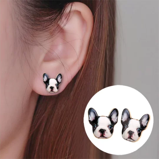 French Bulldog Stud Earrings