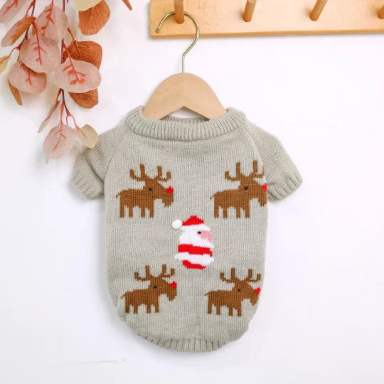 Knitted Santa & Reindeer Sweater