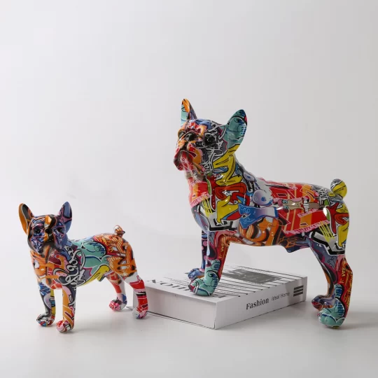 Graffiti French Bulldog Statue