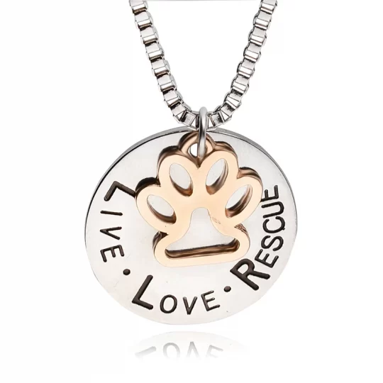 Live-Love-Rescue Pendant & Chain