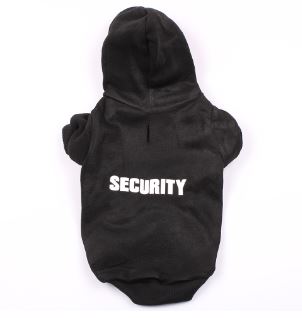 french bulldog black security hoodie