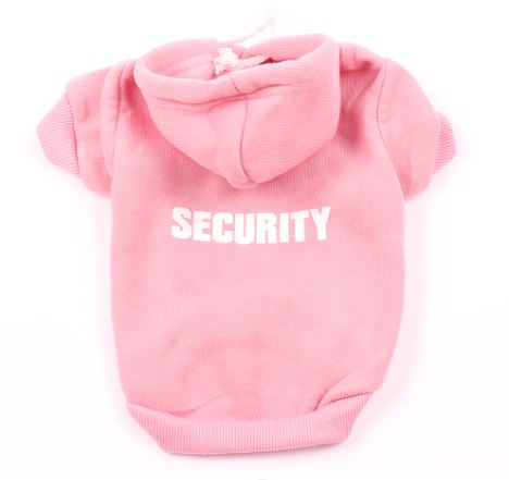 french bulldog pink security hoodie