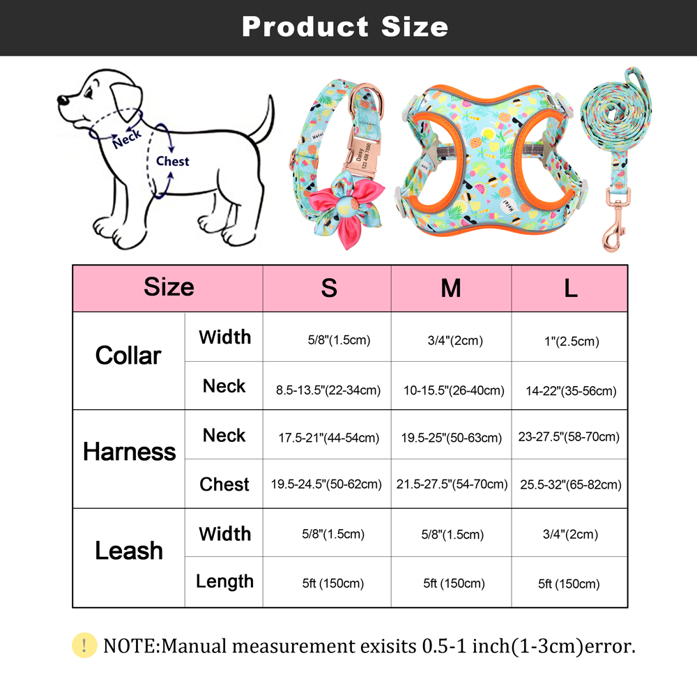 fruit harness size guide